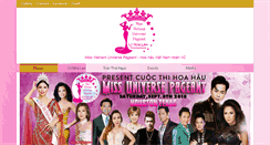 Desktop Screenshot of missvietnamuniverse.com
